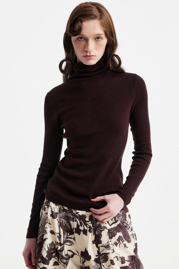 Two-Tone Wool Sweater