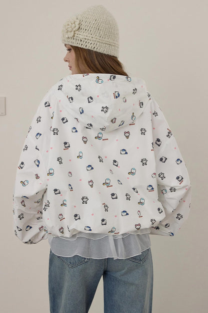 Sweet Fun Print Short Jacket