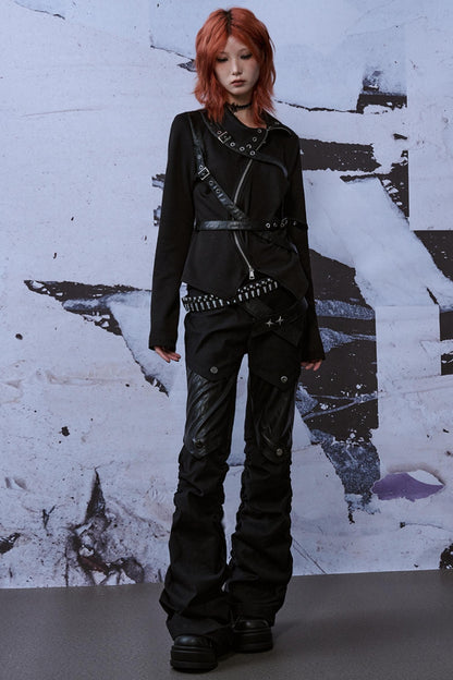 Street Style Patchwork Jeans