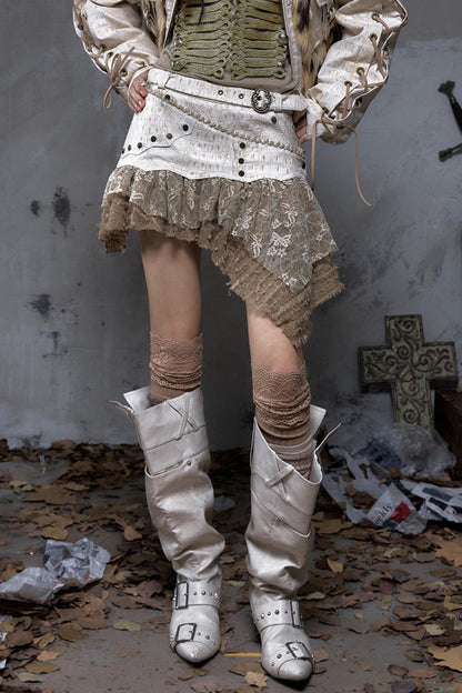 Dreamy Wanderer Leather Skirt