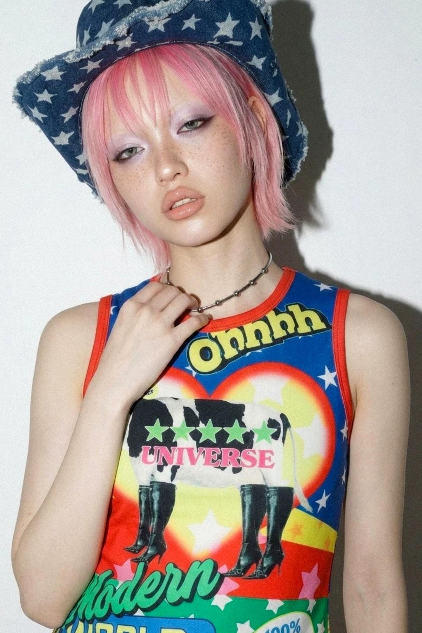 Amerikanisches Y2K-Tanktop mit Print