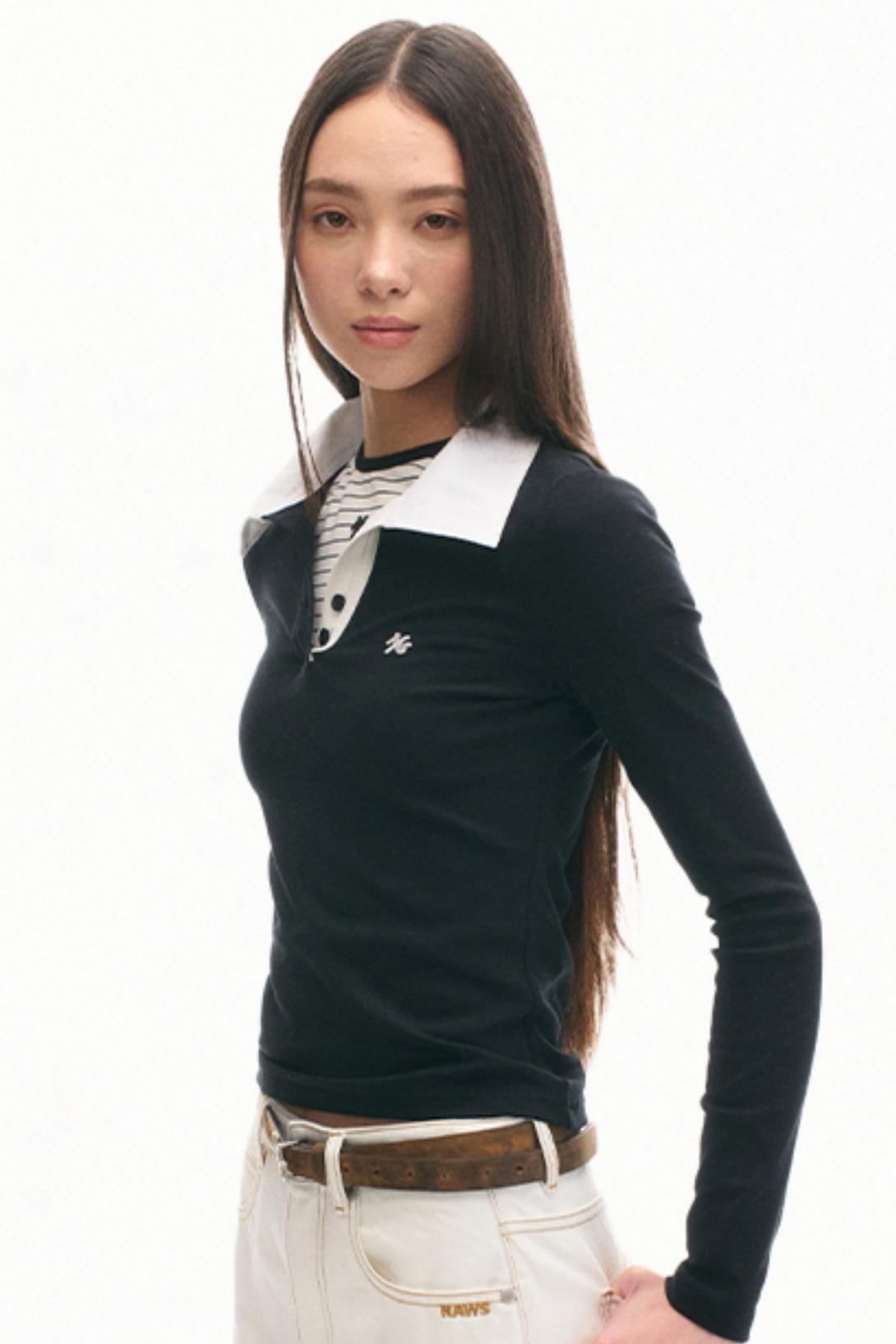 Classic Stripe Polo Top