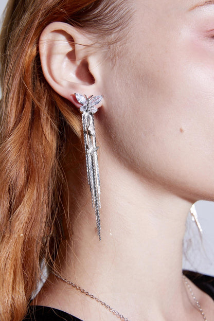 Butterfly Elf Sparkling Gemstones Earrings