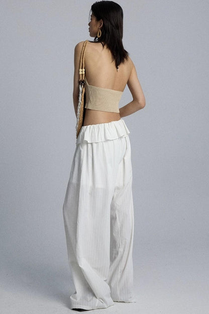 Orange V-Neck Knitted Vest