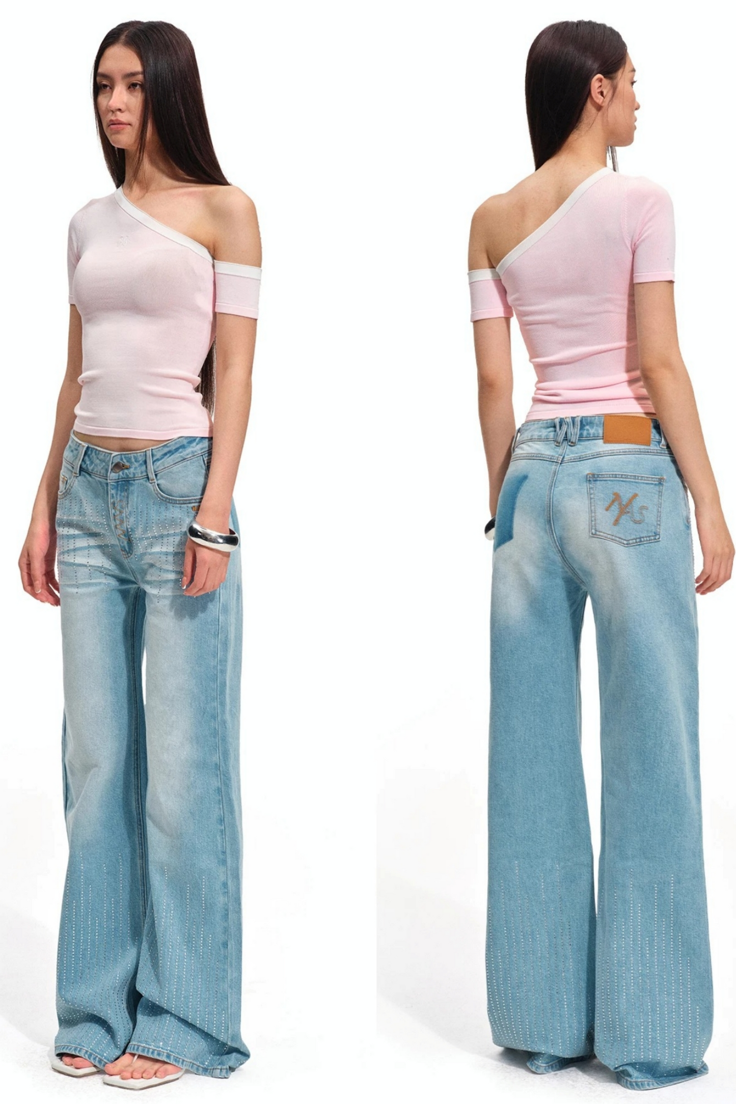 Shiny Vintage Denim Pants