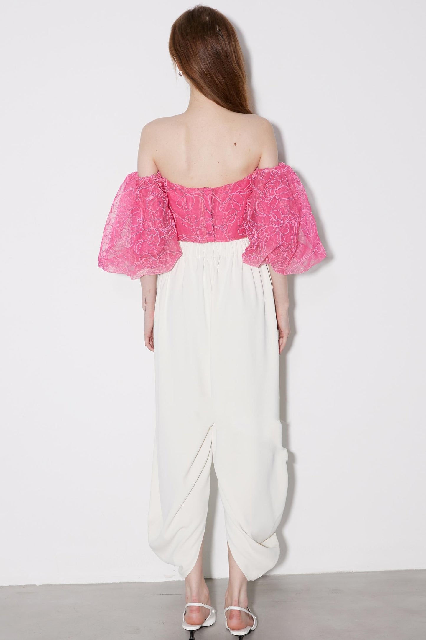 Pink Floral Crop Top