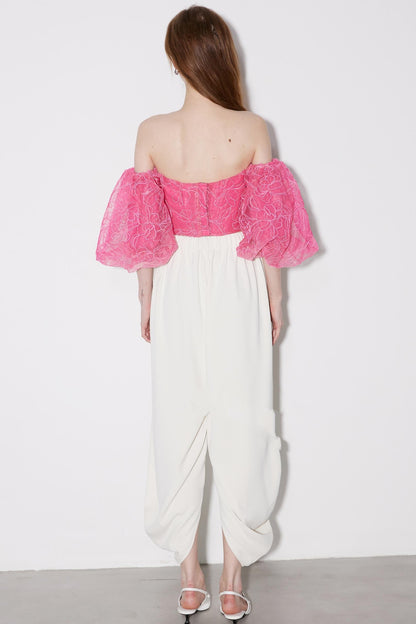 Pink Floral Crop Top