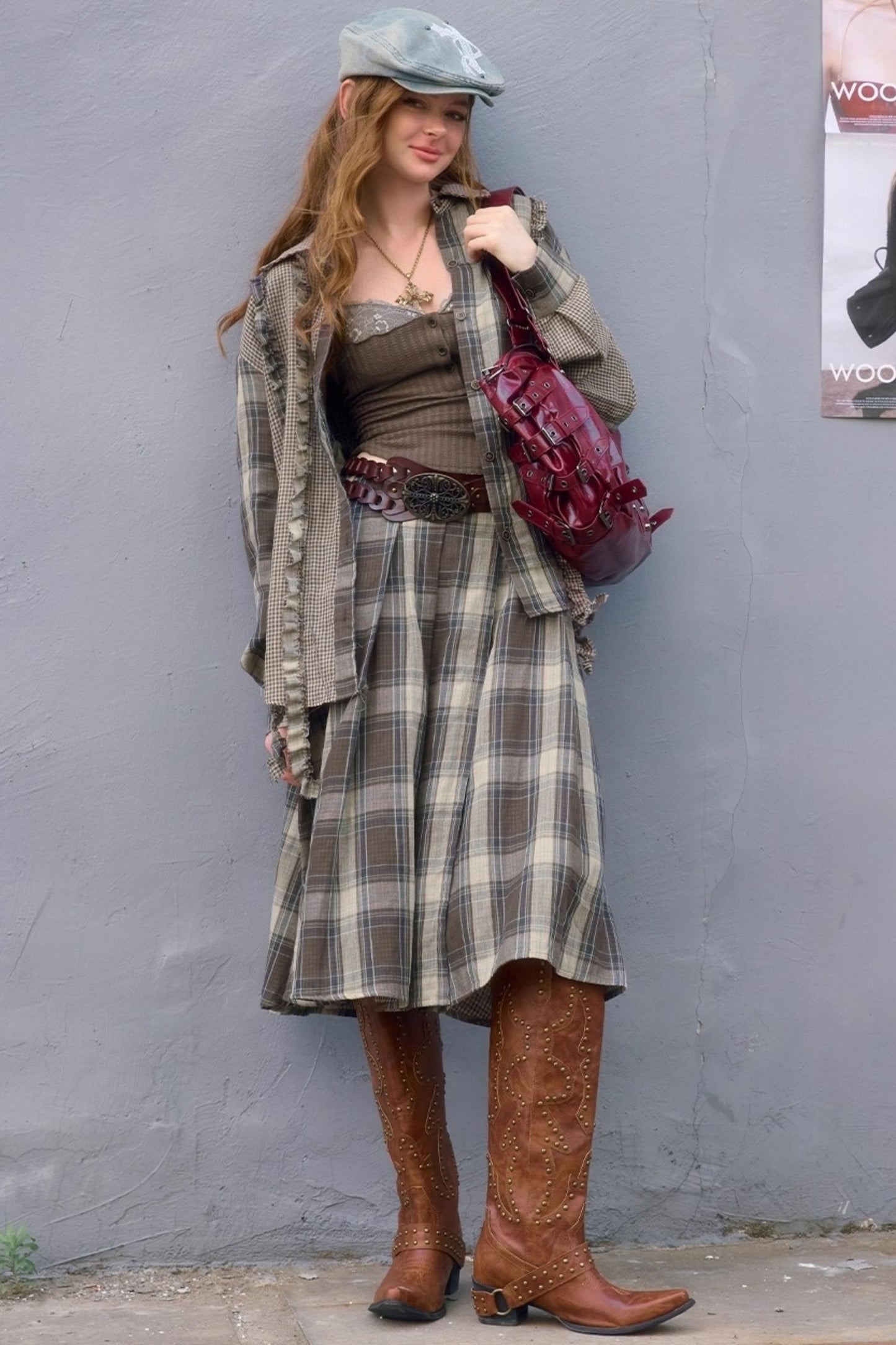 Retro Plaid Casual Loose Shirt