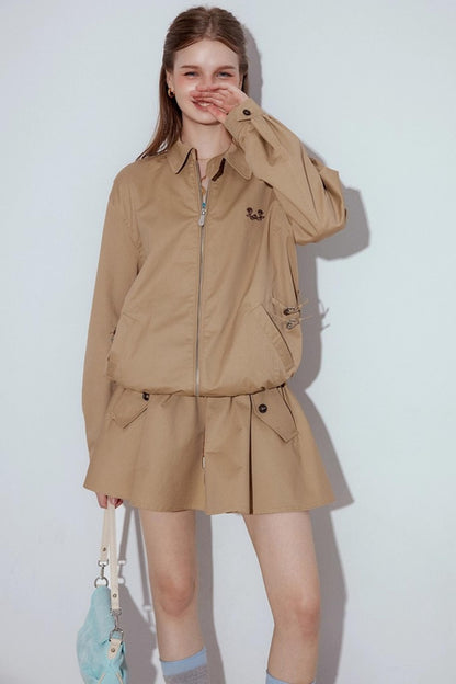 Rose Embroidery Loose Jacket