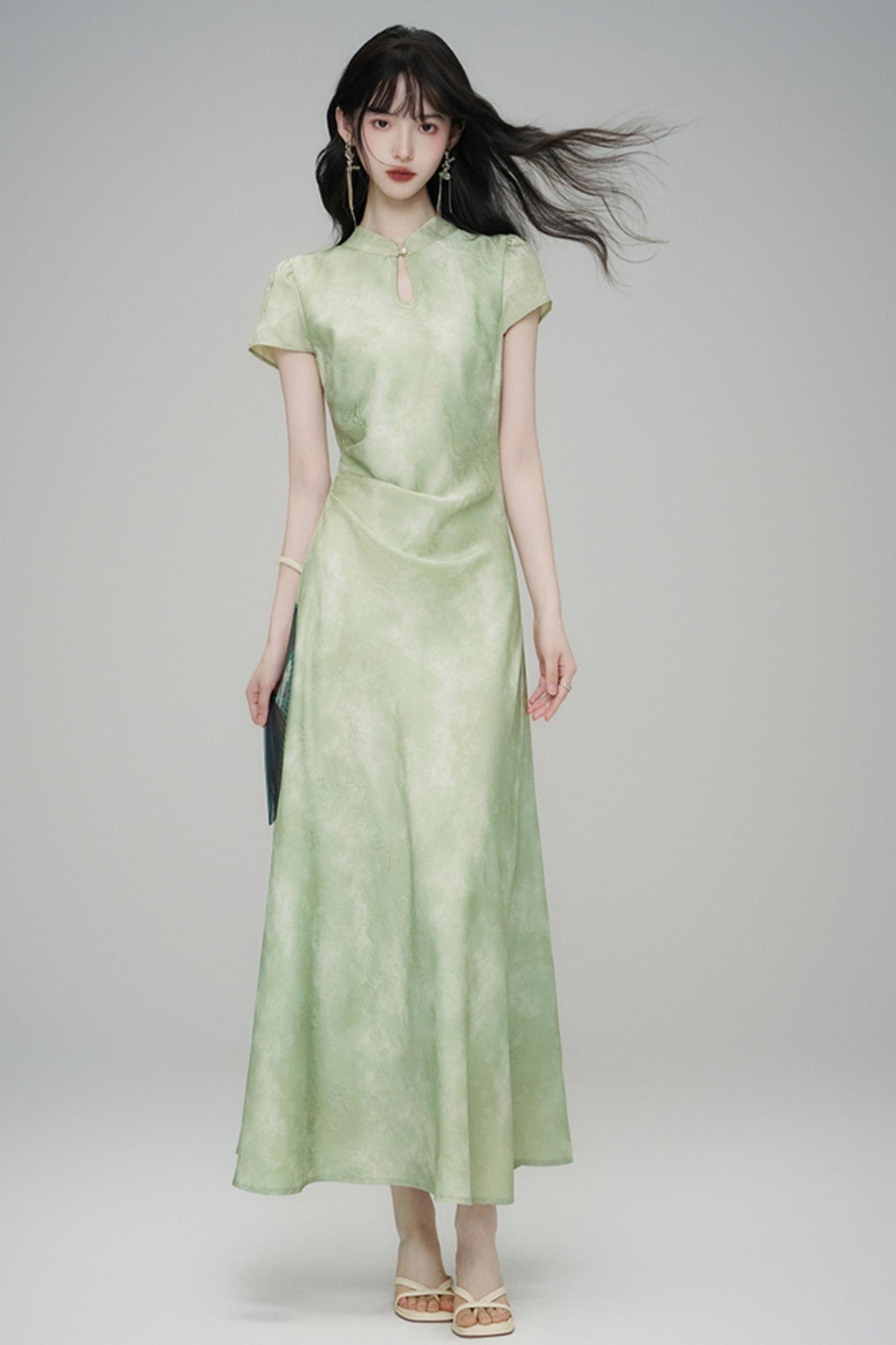 Chic Jacquard Summer Cheongsam Dress