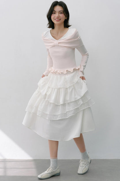 Vintage Flower Puffy Skirt