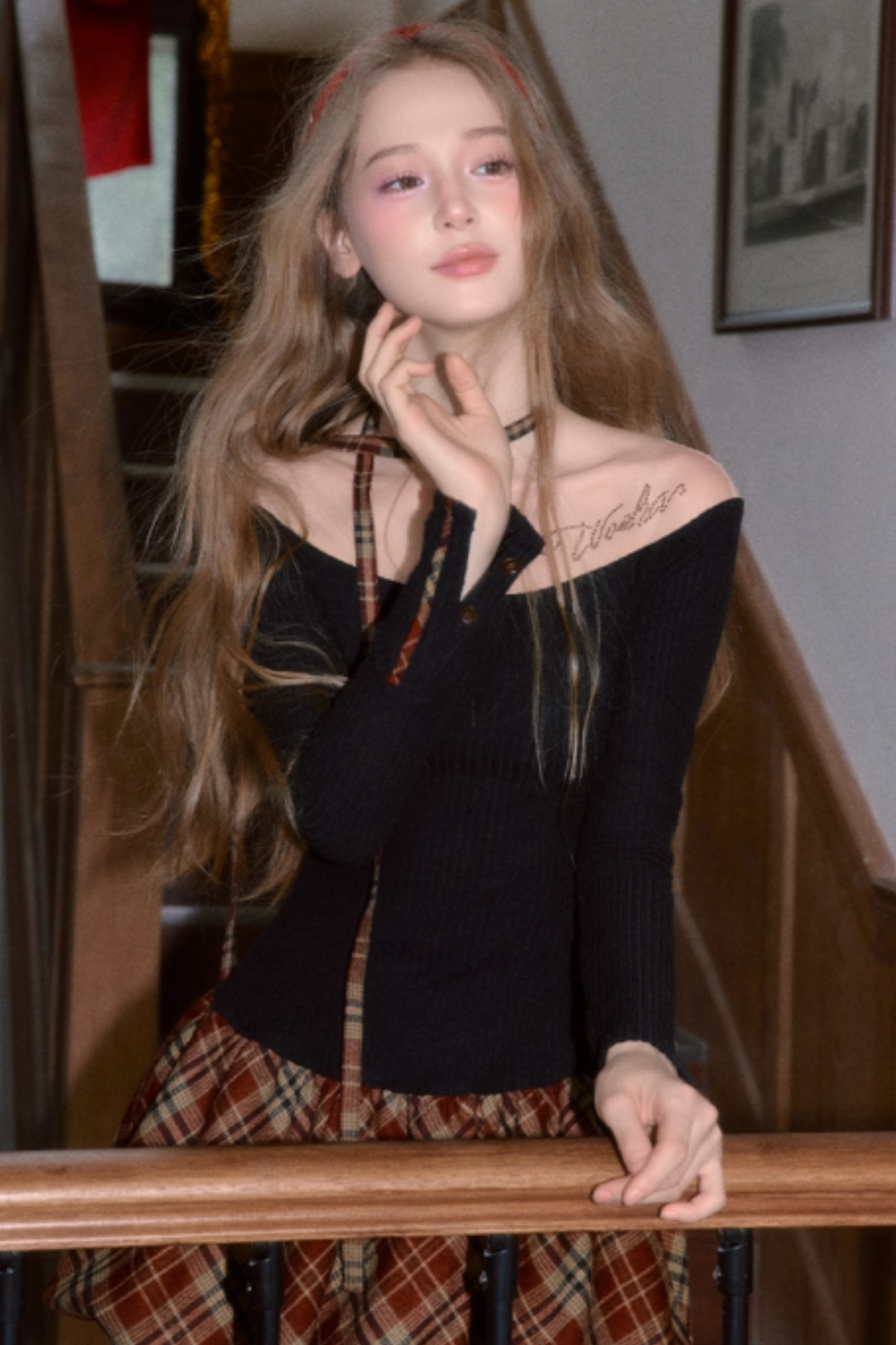 Color-Blocking Floral Dress