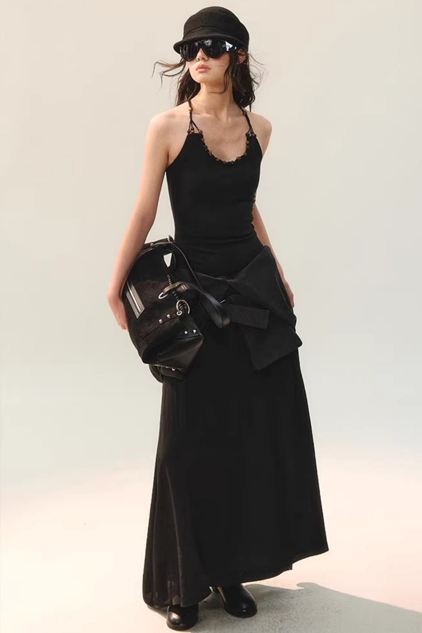 Ink Tone Belted Dress