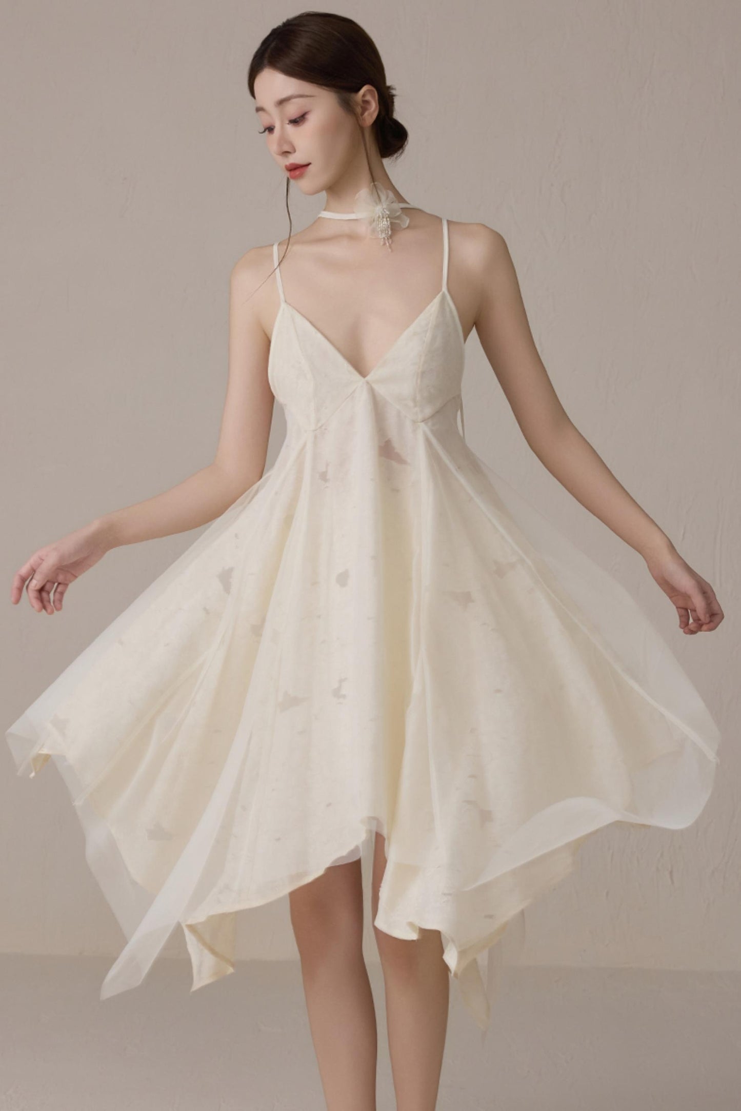 Spring-Summer Mesh Halter Dress