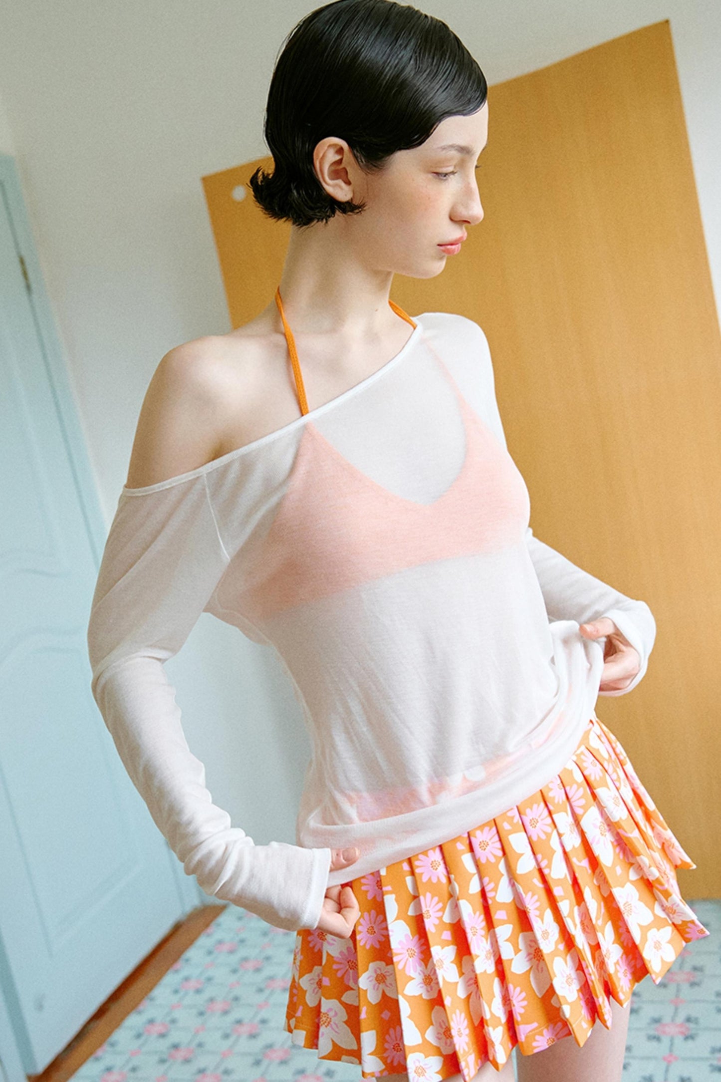 Asymmetrical Sleeve Top Set-UP