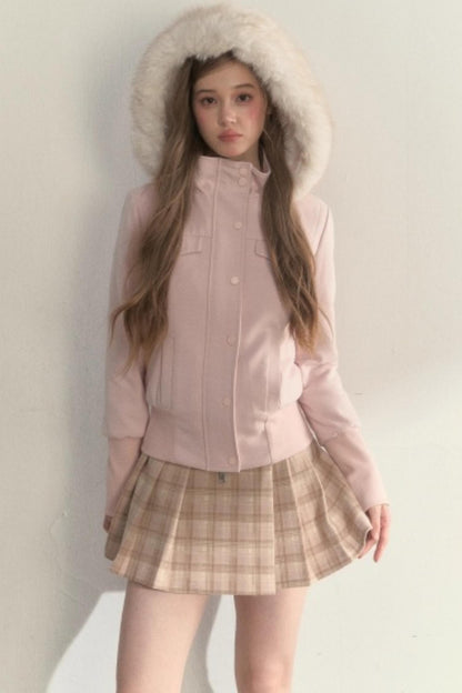 Retro Plaid Pleated Skirt