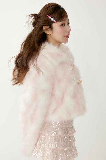 Gradient Faux Fur Jacket