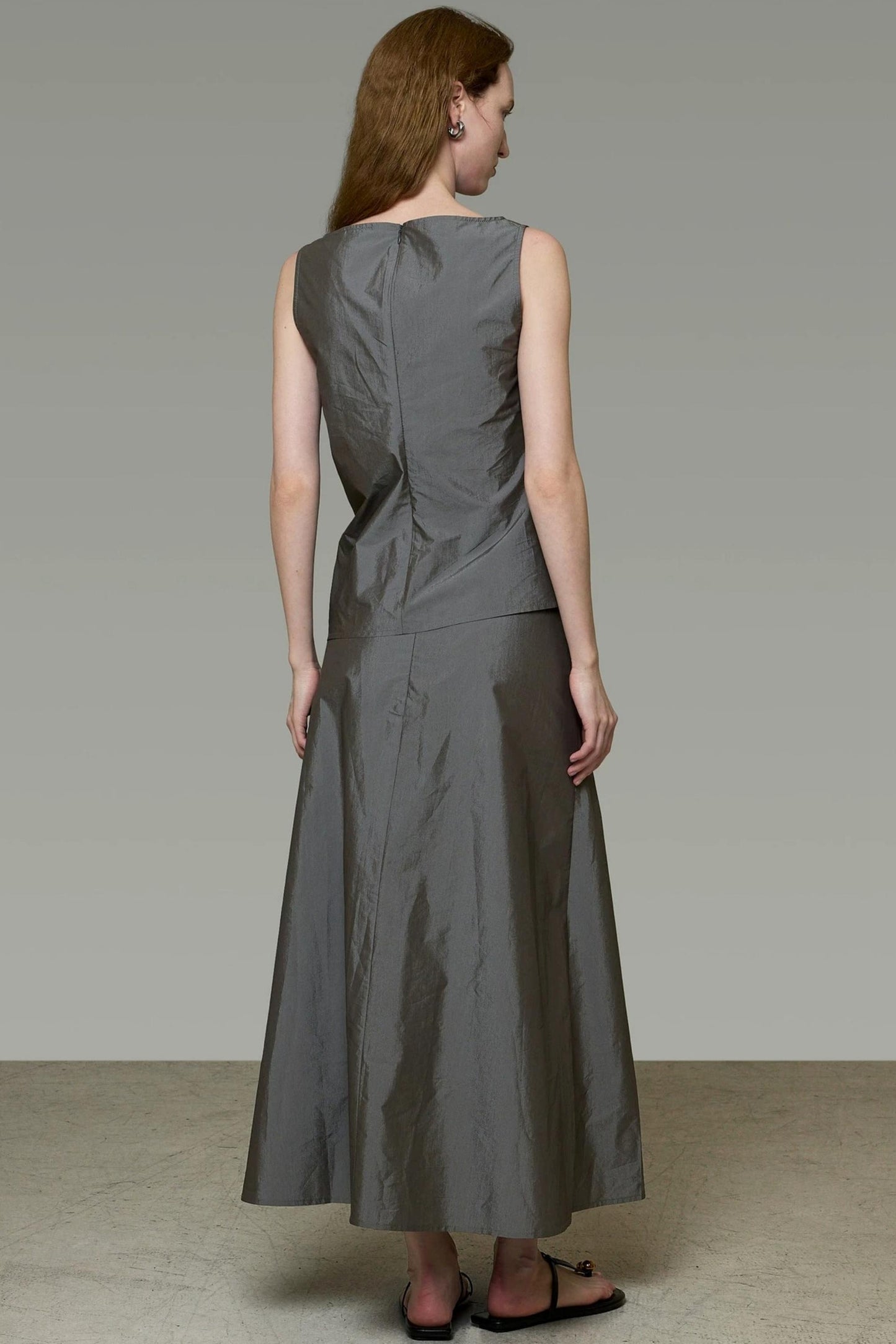 Twist Sleeveless Top and Skirt Set-Up