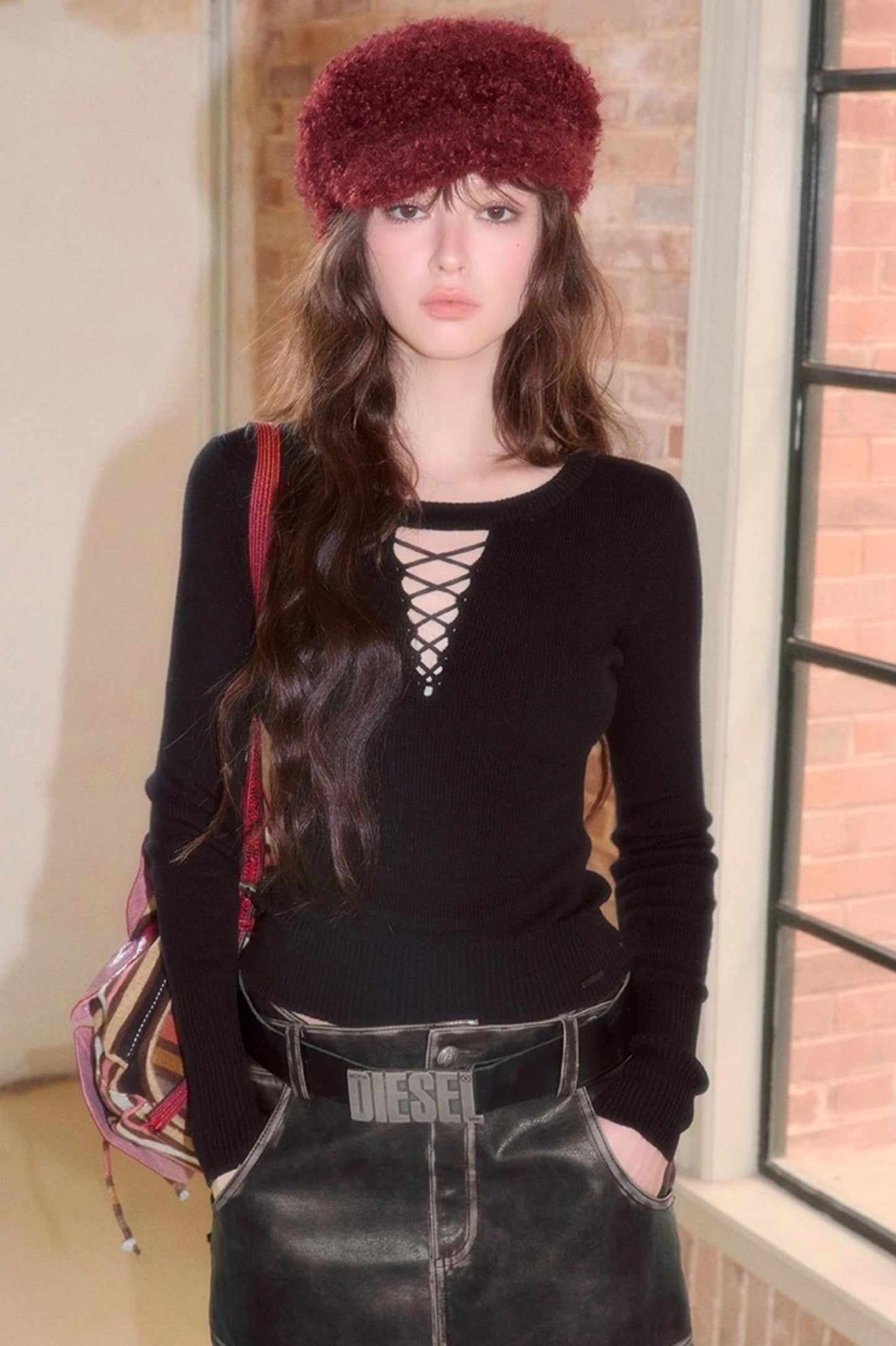 Sweet Strap Slim Knitwear