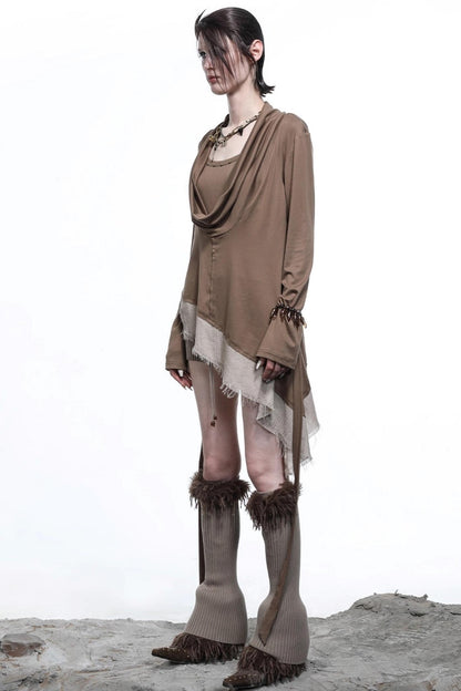 Hustle Lyocell Knit Collar T-shirt