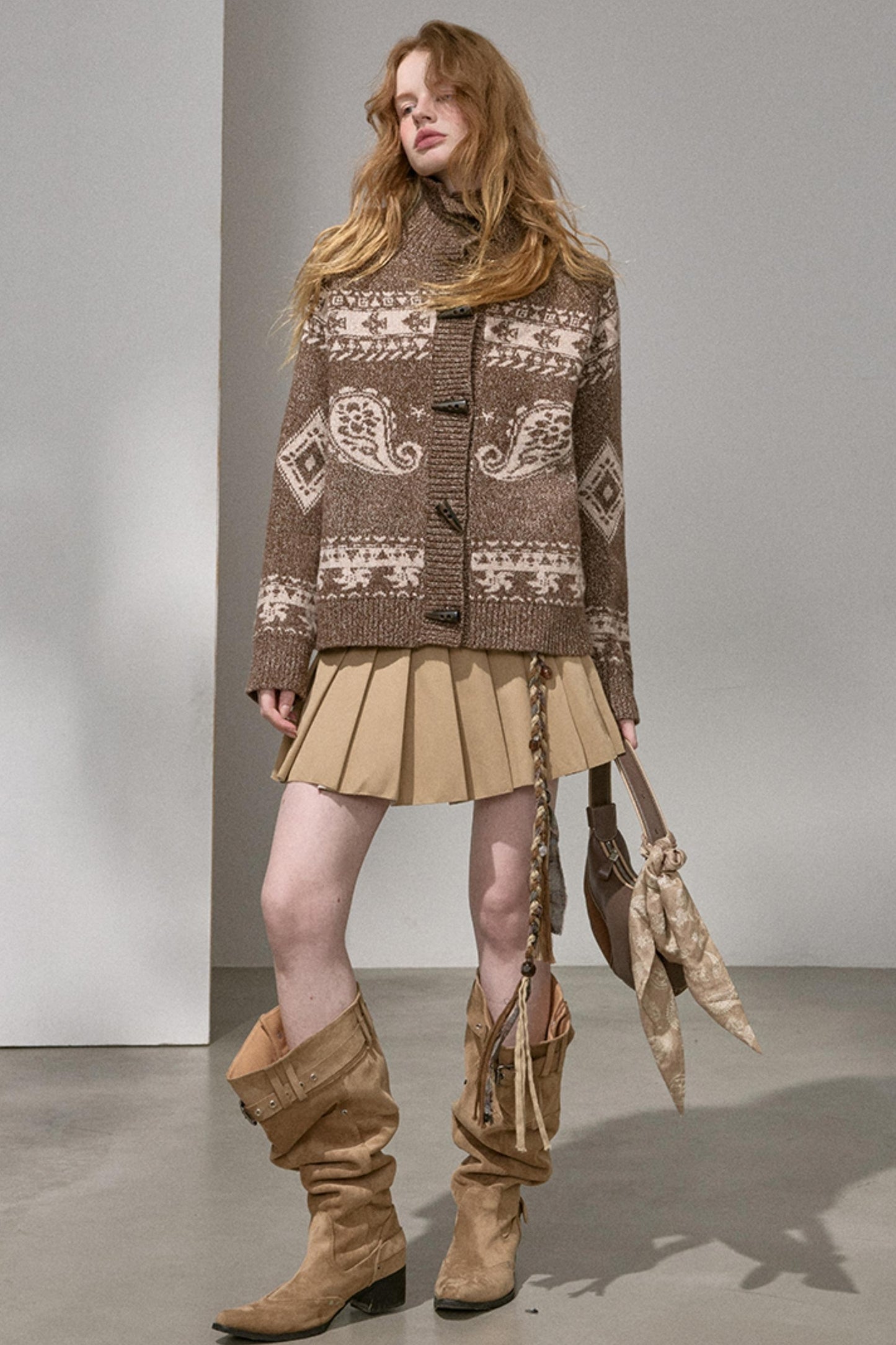 Cashew Island Floral Yarn Jacket