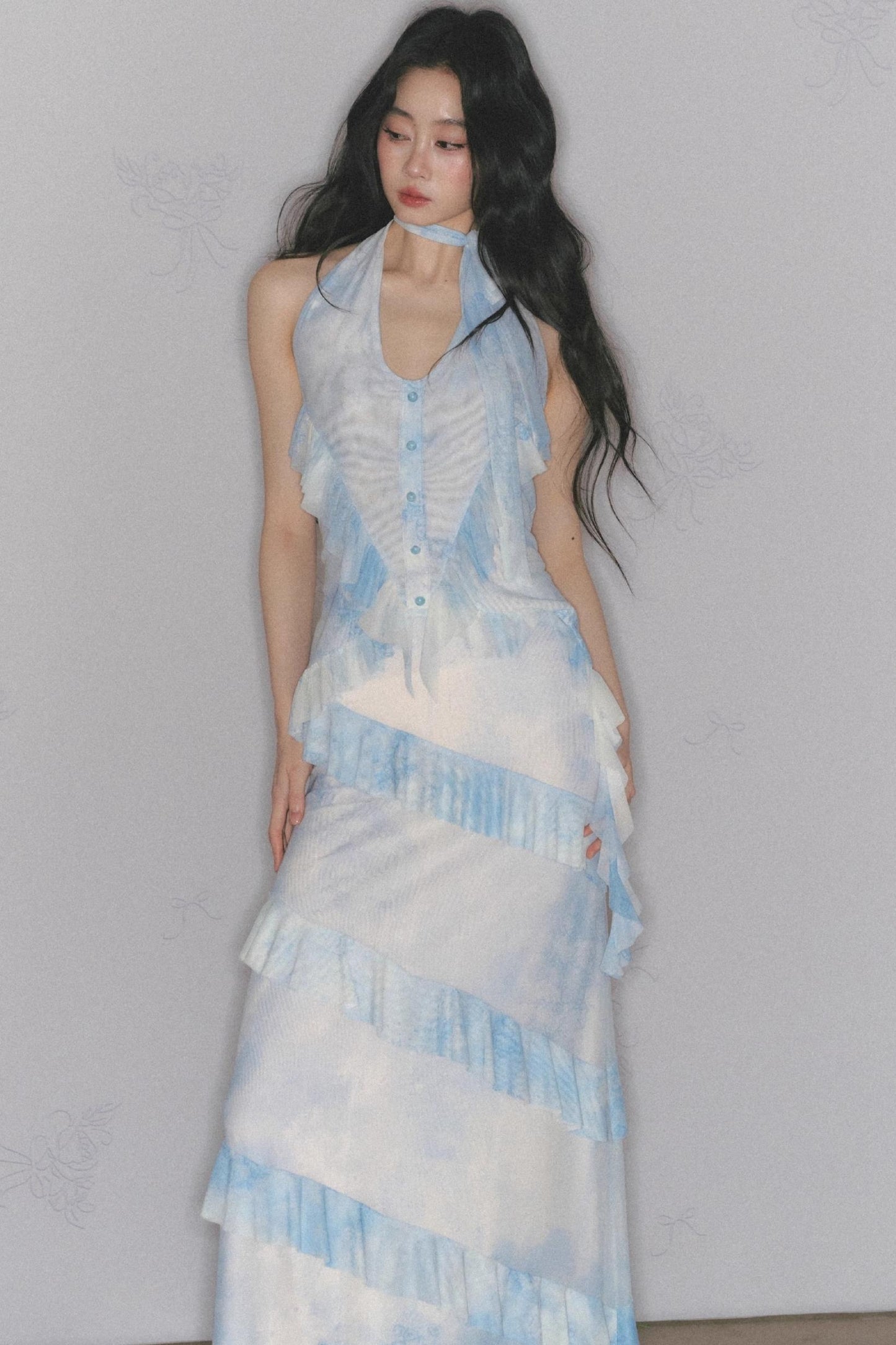 Sea Mint Halter Skirt Set-Up