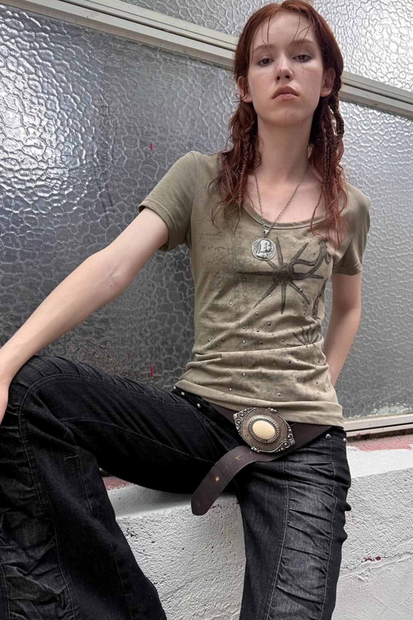 Western Rhinestone Basic Tee