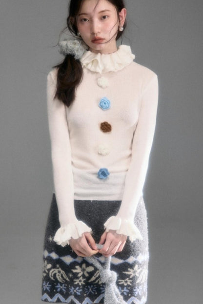 Snowflake Jacquard Cardigan Set-Up