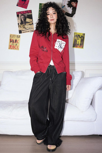 Kitten Print Sweatshirt