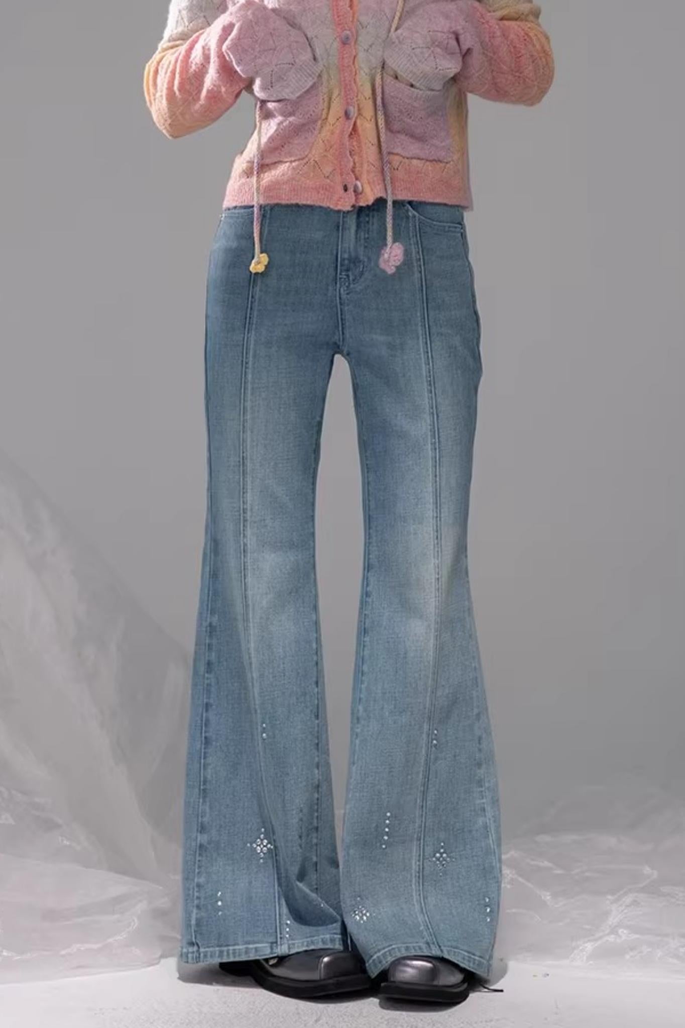 Starlight Blue Rhinestone Jeans