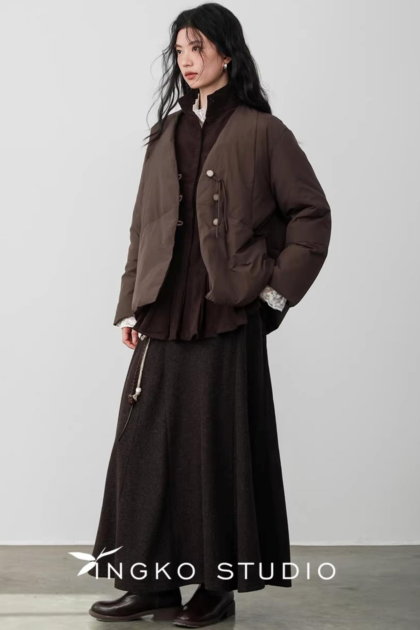 Warm Brown Braided Skirt