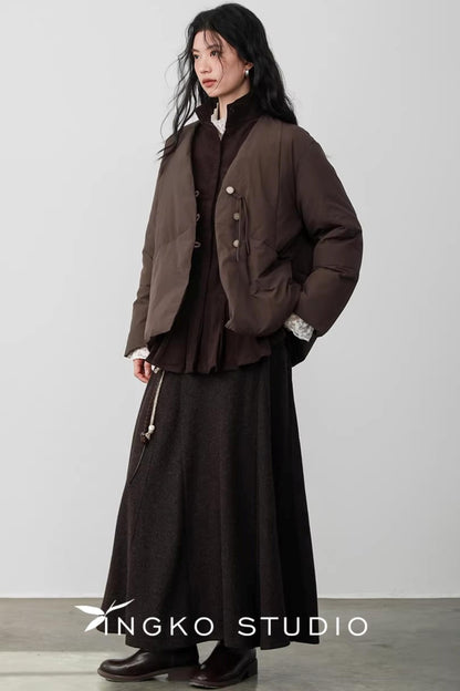 Warm Brown Braided Skirt