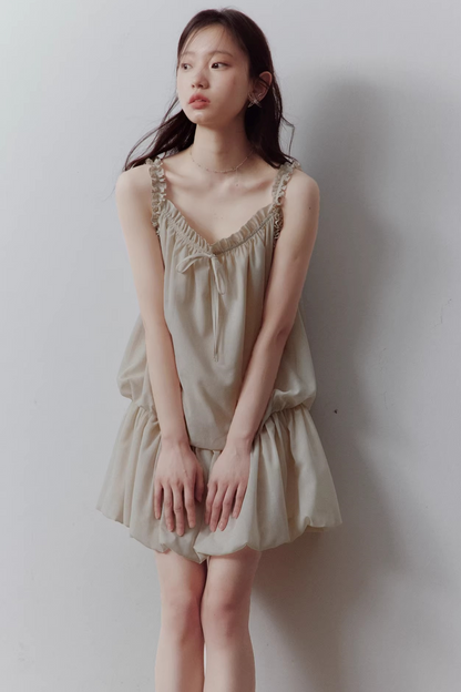 Apricot Gray Bud Dress