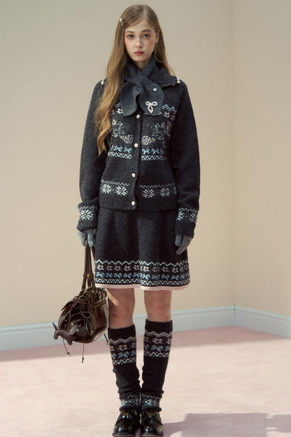 Sunset Fair Knitted Top & Skirt Set-Up