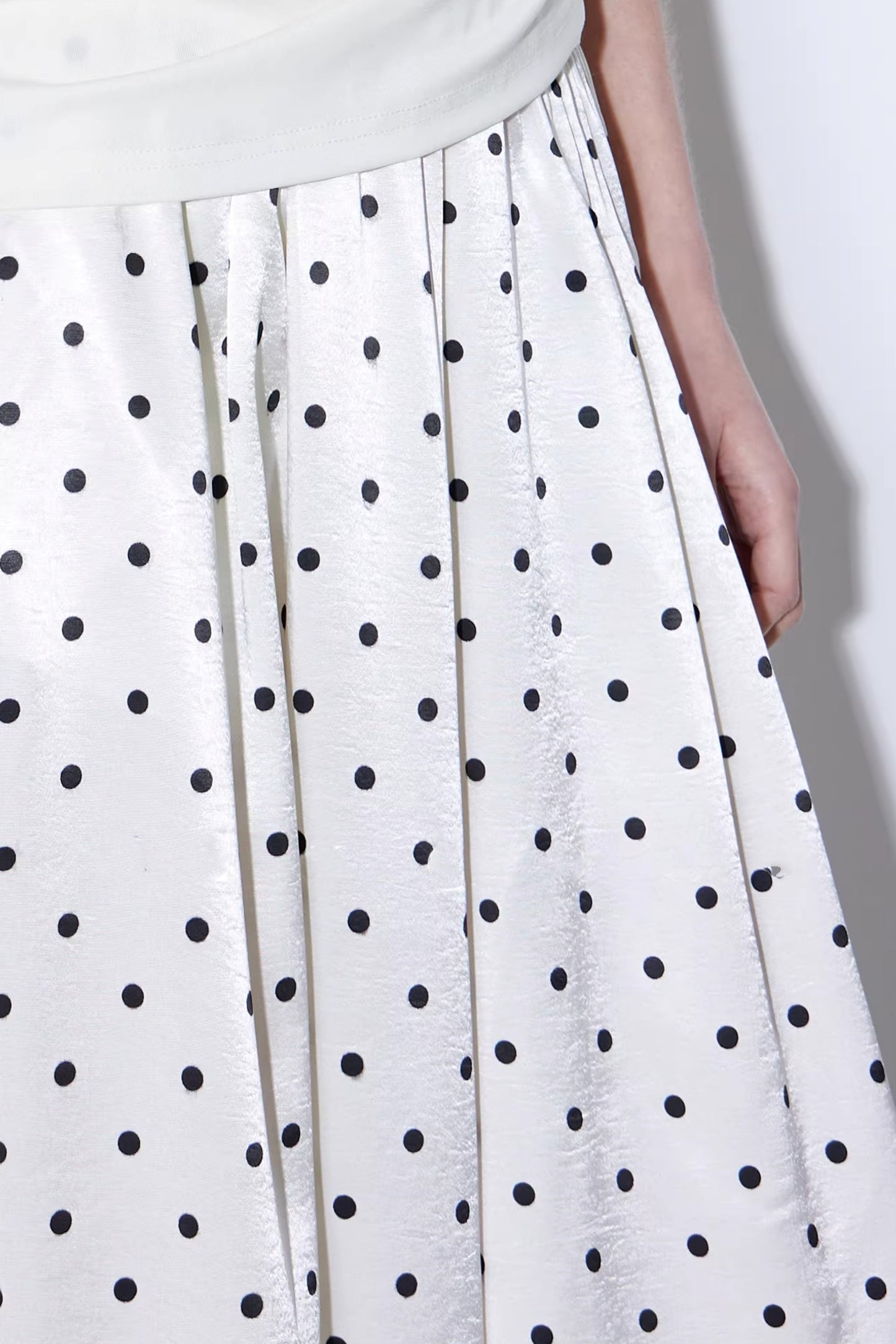 Off-White Polka Dot Silk Pants