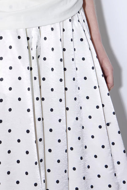 Off-White Polka Dot Silk Pants