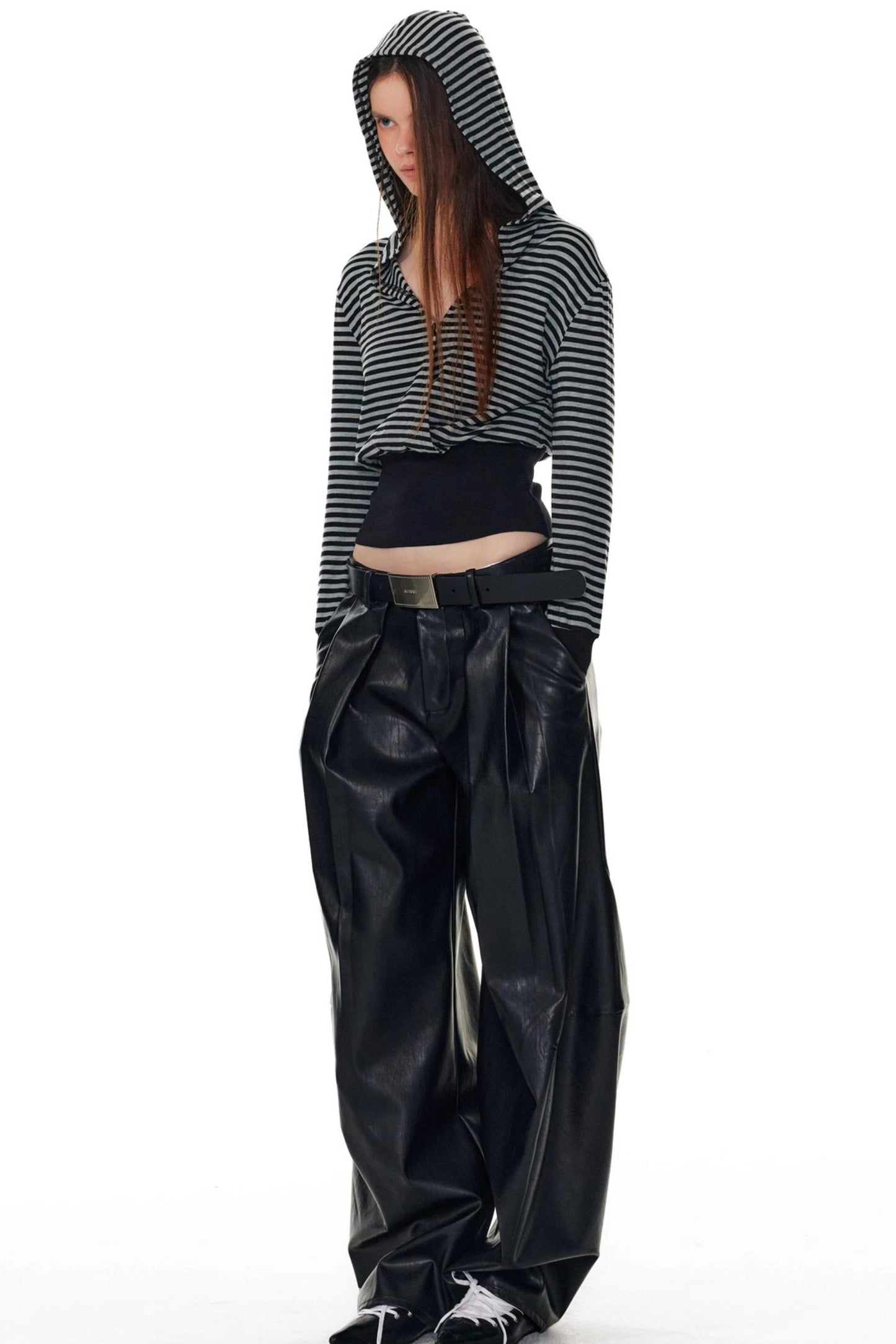 Slim Wool Striped Long Sleeve T-Shirt