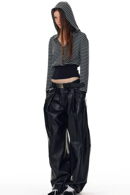 Slim Wool Striped Long Sleeve T-Shirt