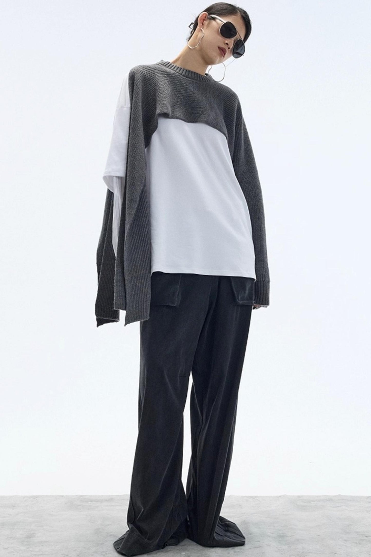 White Striped Crew Neck T-Shirt