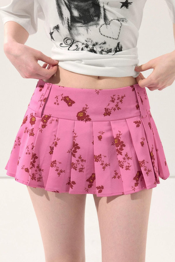 Sweet Pleated Short Skirt