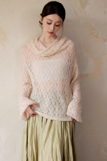 Alpaca Hooded Mohair Sweater