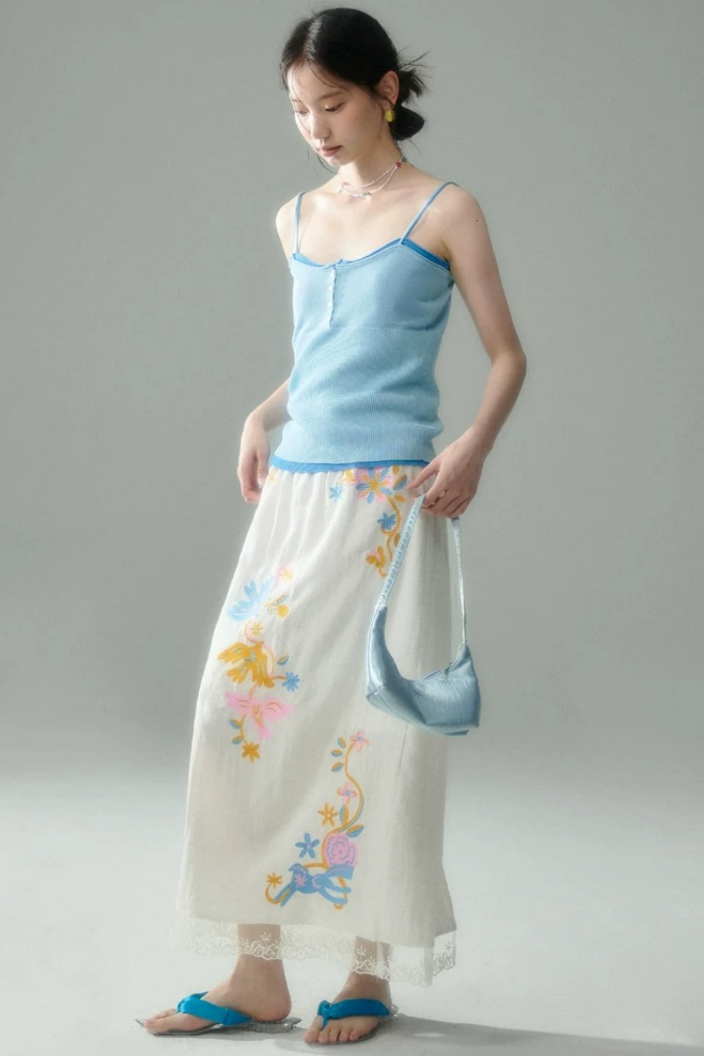 Pony Embroidery Cotton Linen Set-Up