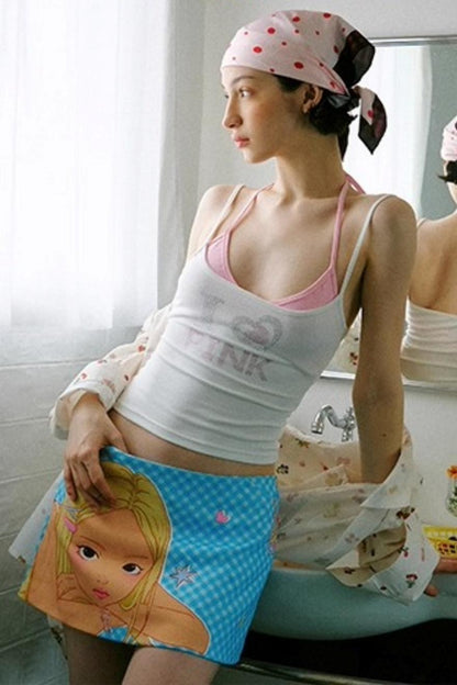 Summer Plaid Print Skirt