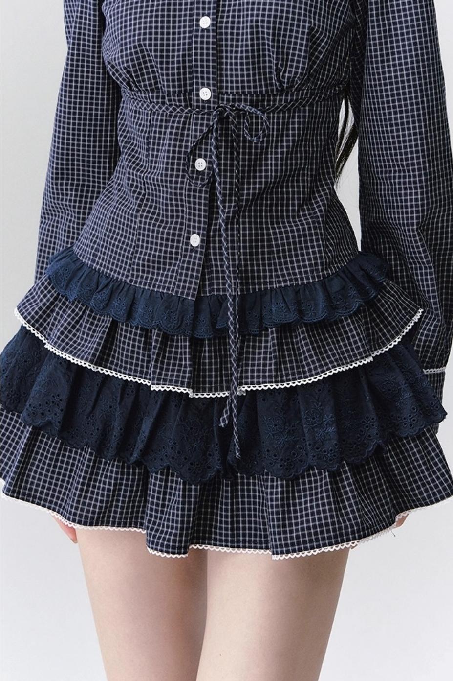 Fragile Preppy  Shirt & Skirt Set-Up