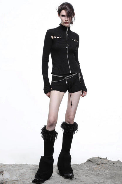 Heart Beaded Sweater Cardigan