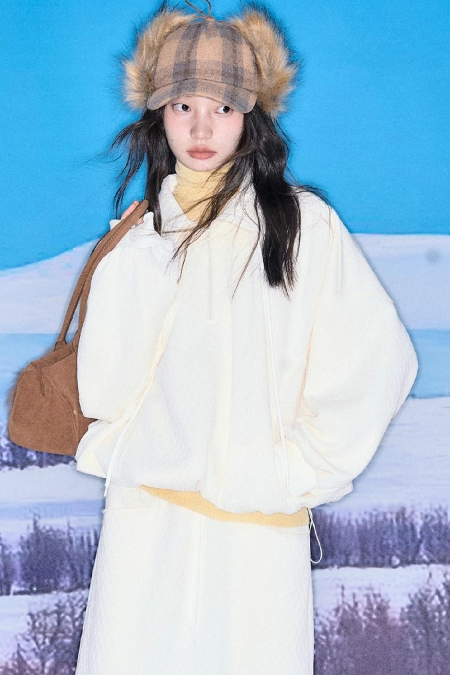 Moroccan Quilted Texture Sweatshirt Skirt Set-Up