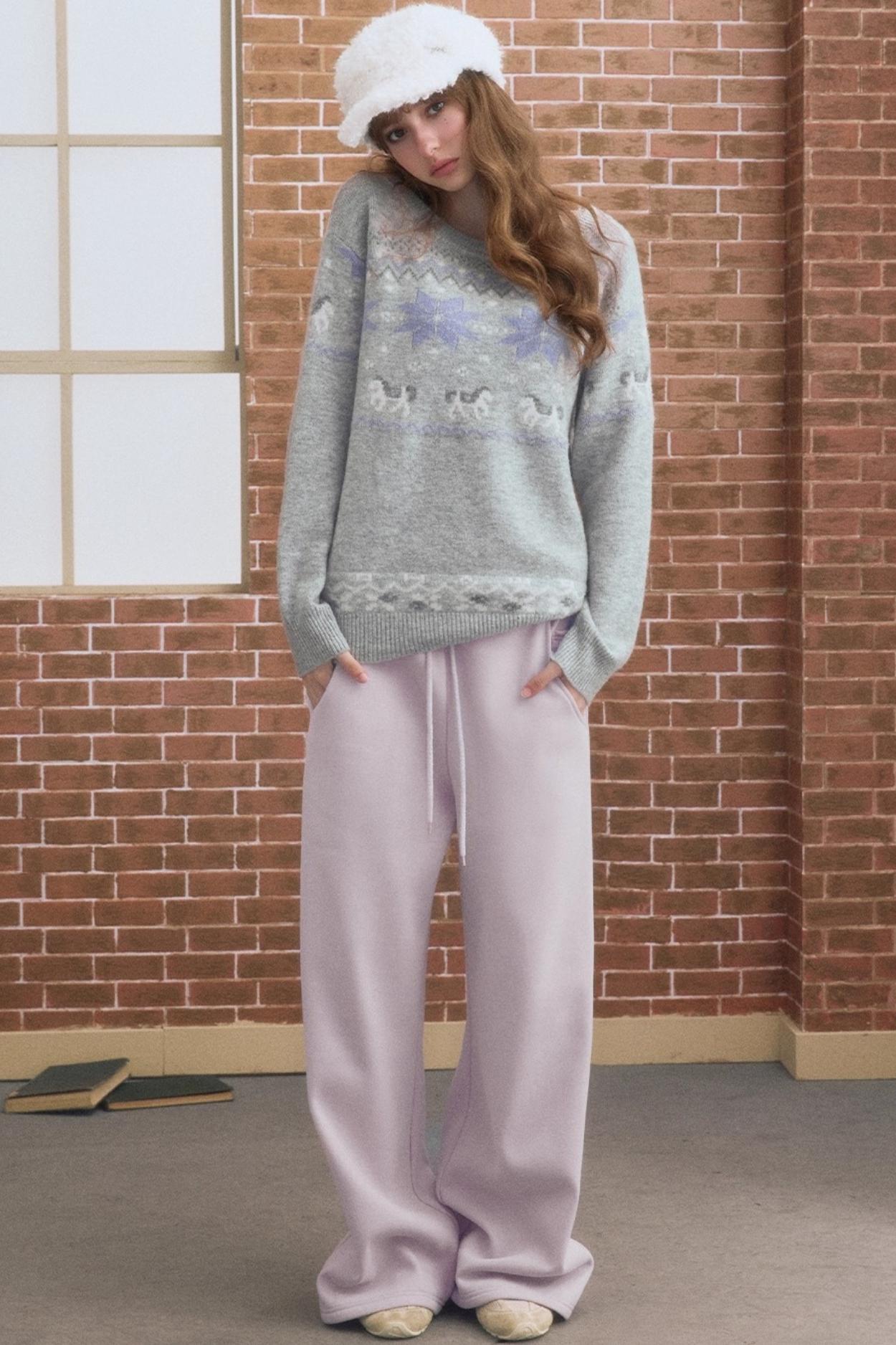 Simple Gray Fleece Sweatpants