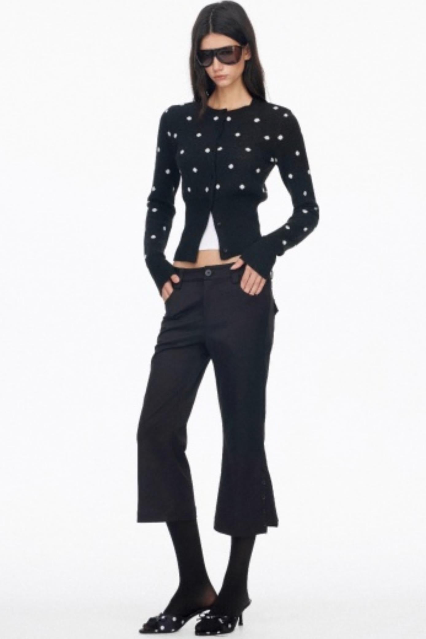 Vintage Polka Dot Slimming Cardigan