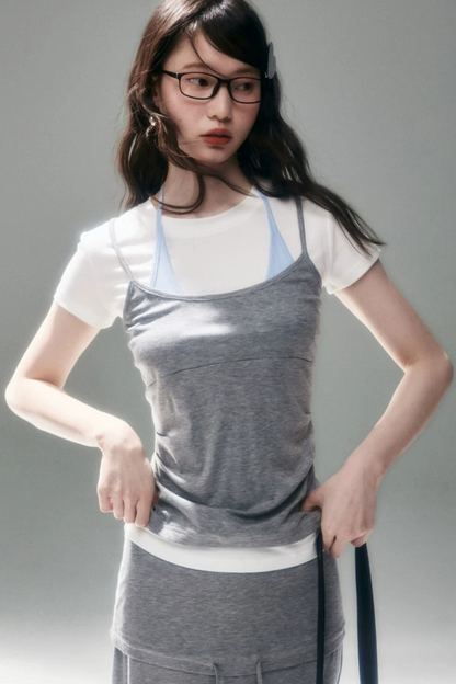 텐셀 레이어드 캐미솔 셋업