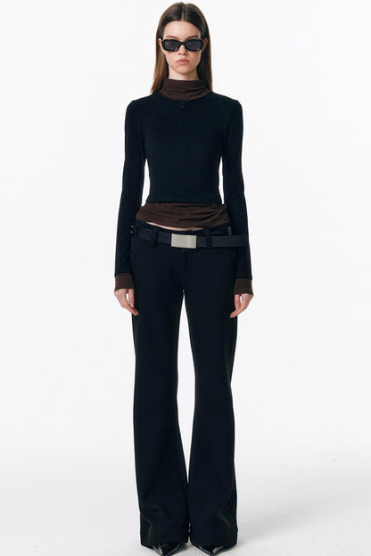 Fleece-Lined Flared Pants